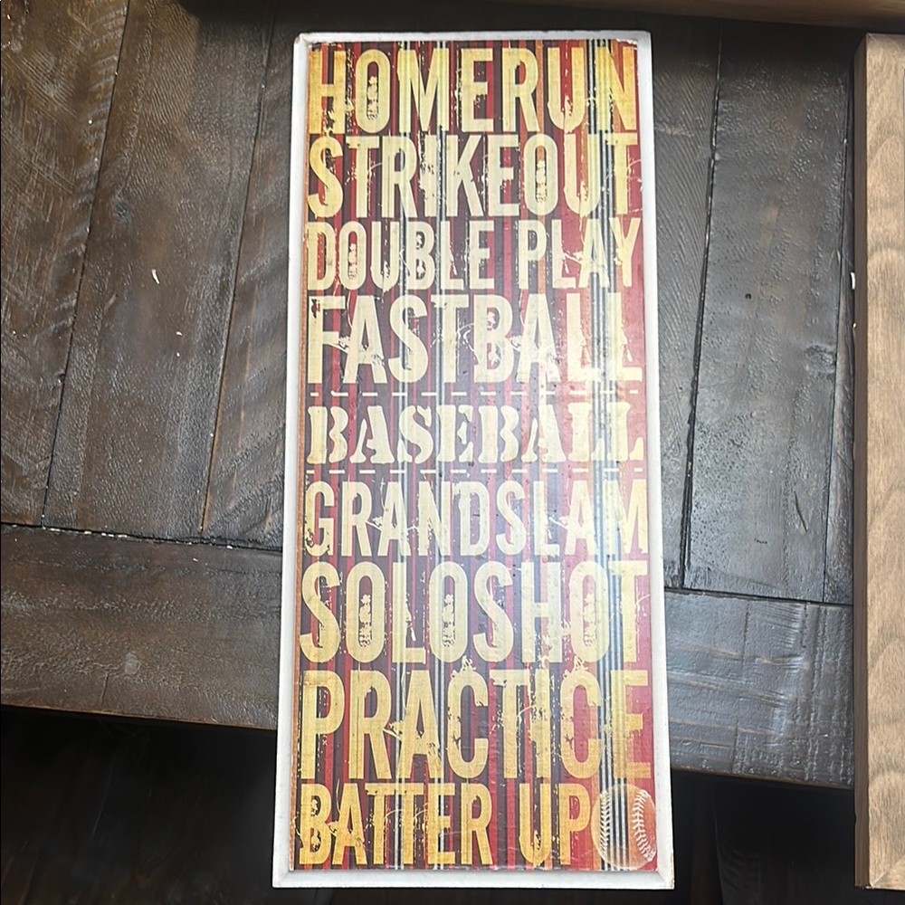 Baseball Themed Wall Art in Bold Colors